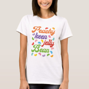 Camiseta Peachy Keen Jelly Bean Páscoa Candy Retro