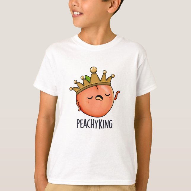 Camiseta Peachy King Engraçado Peach Pun (Frente)