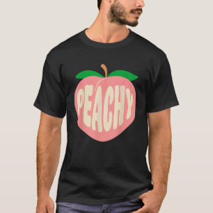 Camiseta Peachy Retro 70s Georgia Peaches Fruta de Verão