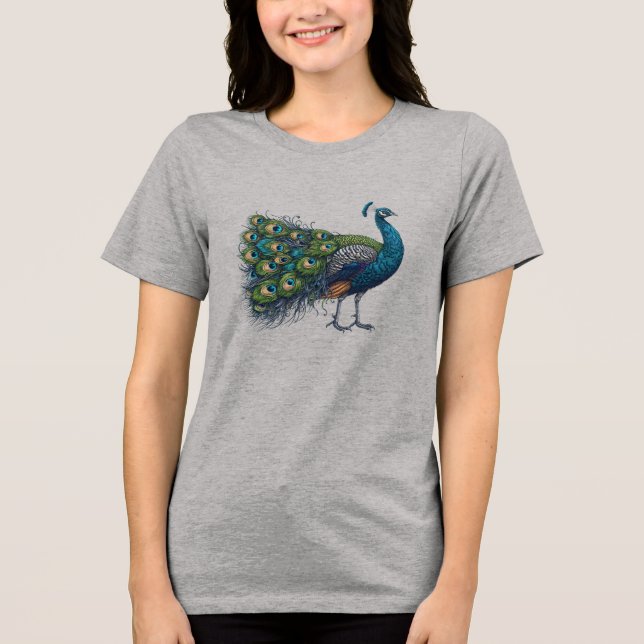 Camiseta Peacock bird Bella+Canvas (Frente)
