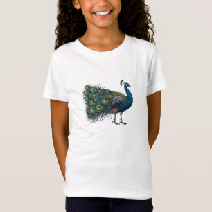 Camiseta Peacock bird Fine Jersey T Shirt