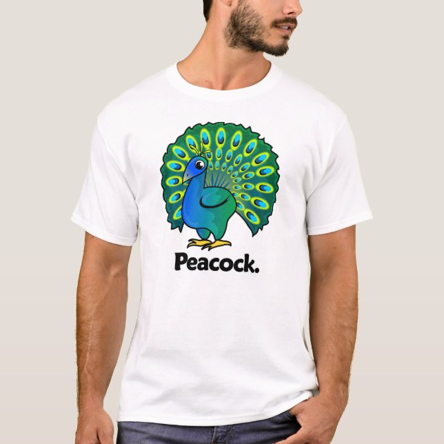 Camiseta Peacock. do pavão (Frente)