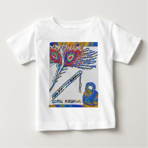 Camiseta Peacock Feather and Flute - Hare Krishna