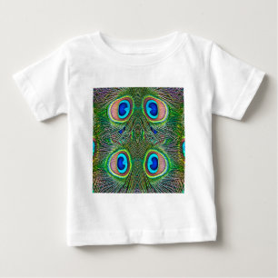 Camiseta Peacock Feathers Kaleidoscope Impressão