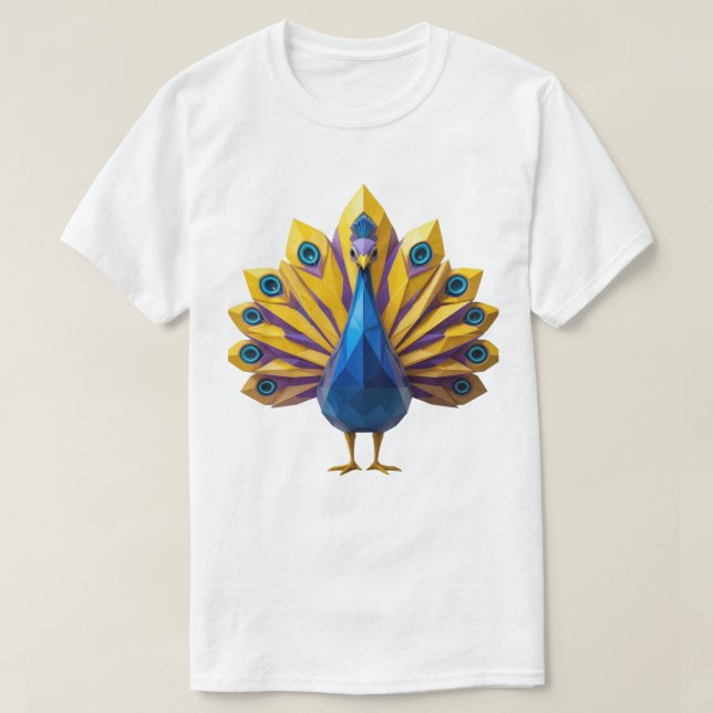 Camiseta Peacock Geométrica (Frente do Design)