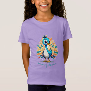 Camiseta Peacock Majestoso com Cauda Colorida