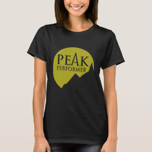 Camiseta Peak Performer, senhoras, logotipo verde em t-shir