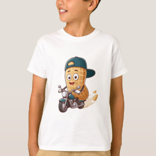 Camiseta Peanut Andando Motocicleta