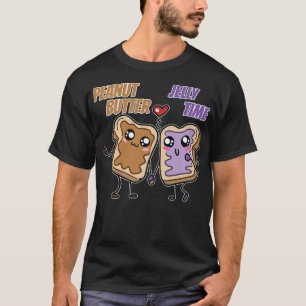 Camiseta Peanut Butter Jelly Time Bff Love Match Perfect150