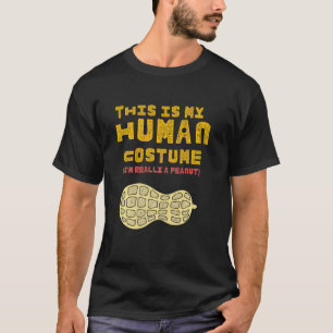 Camiseta Peanut Engraçado - Esta é a minha fantasia humana.