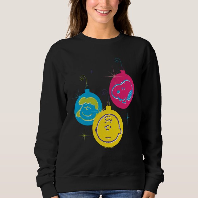 Camiseta Peanuts Baubles Trio de Natal (Frente)