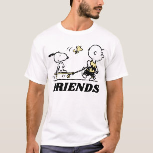 Camiseta PEANUTS   Embarque de Skate para Amigos