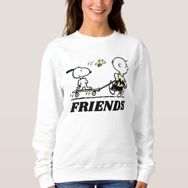 Camiseta PEANUTS | Embarque de Skate para Amigos (Frente)