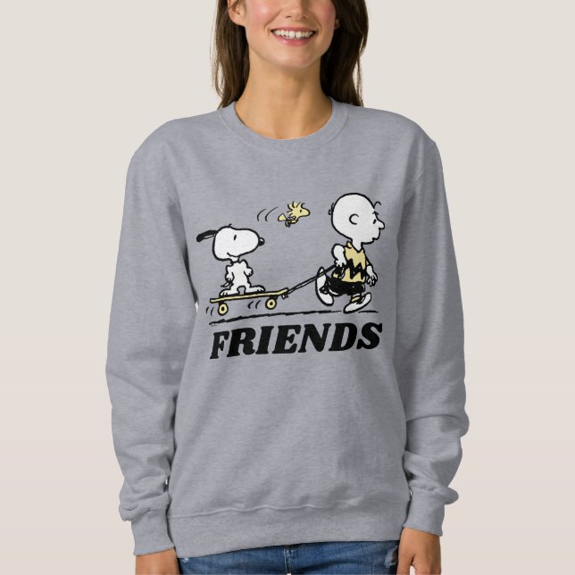 Camiseta PEANUTS | Embarque de Skate para Amigos (Frente)