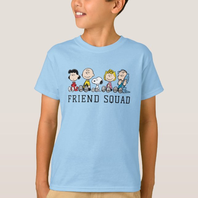Camiseta Peanuts Gang Sentado Junto (Frente)