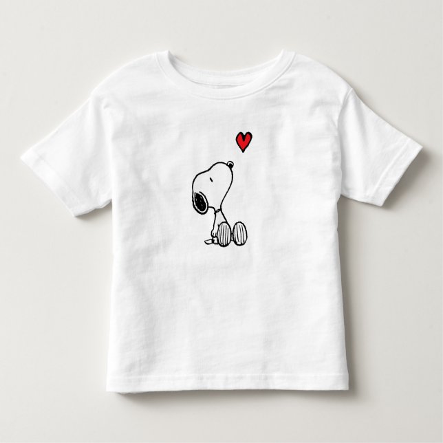 Camiseta Peanuts Heart Sitting Snoopy (Frente)