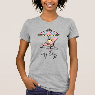 Camiseta PEANUTS   Relaxamento de Woodstock na praia