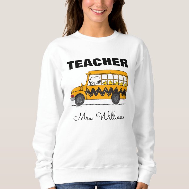 Camiseta Peanuts | Snoopy Bus Driver Teacher (Frente)