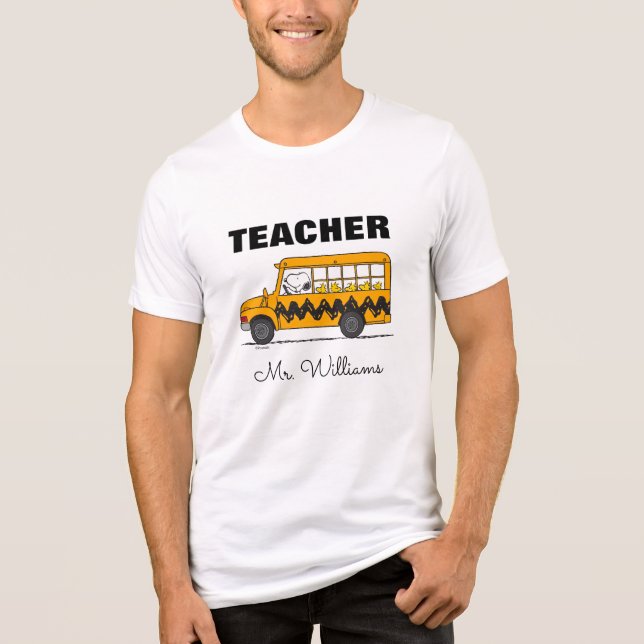 Camiseta Peanuts | Snoopy Bus Driver Teacher (Frente)