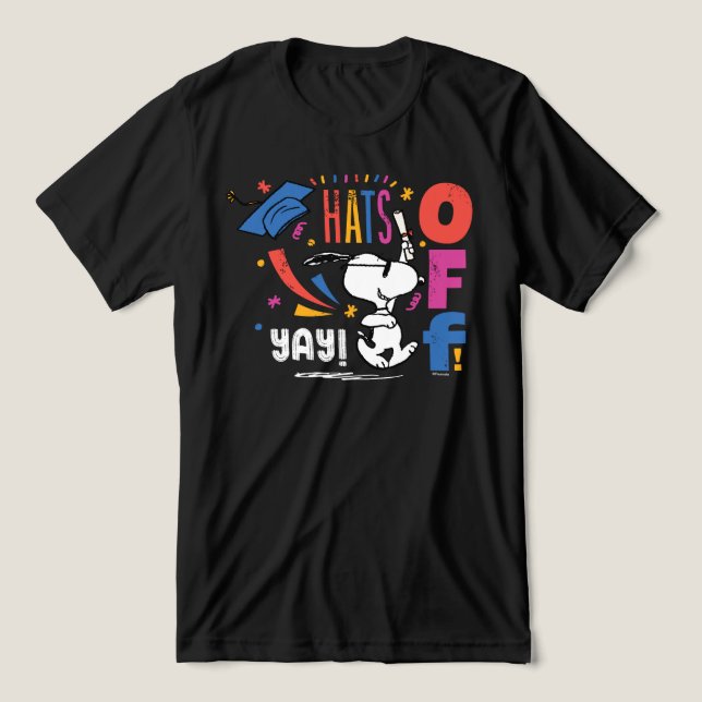 Camiseta Peanuts Snoopy Hats Off To You Graduation Congrats (Design frontal)