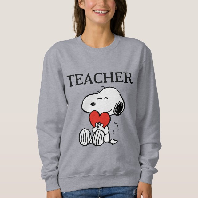 Camiseta Peanuts | Snoopy Heart Hug Teacher (Frente)