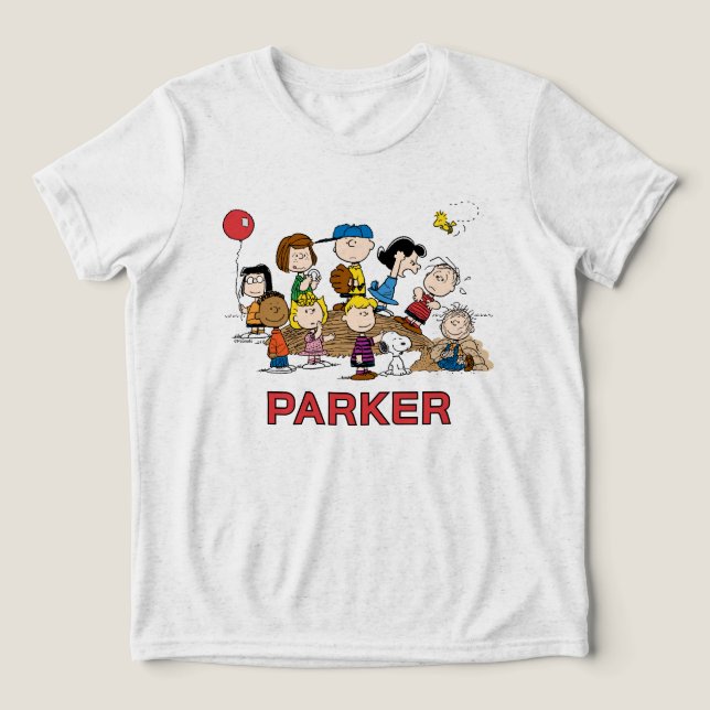 Camiseta Peanuts | The Gang at the Pitcher's Mound (Design frontal)