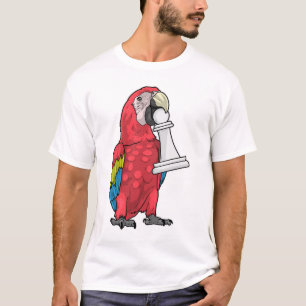 Camiseta Peão da peça de xadrez Papagaio Xadrez