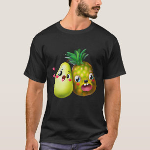 Camiseta Pear e abacaxi de fruta
