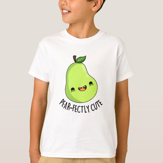Camiseta Pear-freio de Fruta, em pedaços, (Frente)