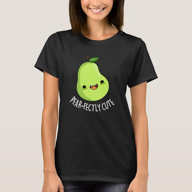 Camiseta Pear Fruta, em ponto de tafetá, de cor branca, esc (Frente)