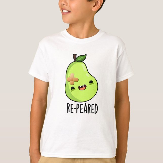 Camiseta Pear Pun Engraçado Novamente Fruta (Frente)