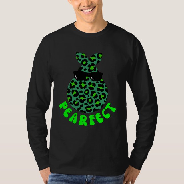 Camiseta PEARFECT  Pear Fruit Pun Leopard Cheetah Print (Frente)