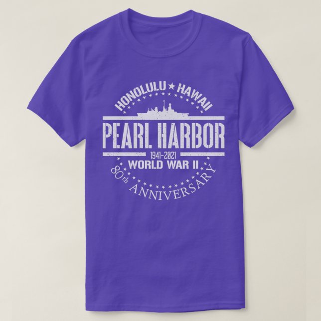 Camiseta Pearl Harbor 80th Anniversary 1941 World War 2 Vet (Frente do Design)
