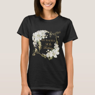 Camiseta Pearls White Floral Art Deco Gatsby 20s Aniversári