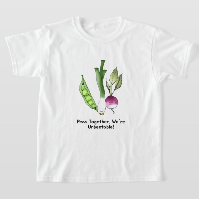 Camiseta Peas e Veggie, melhores amigos, trocadilhos (Postura )