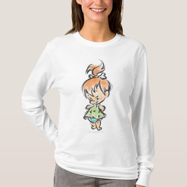 Camiseta PEBBLES™ - desenho desenhado à mão (Frente)