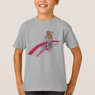 Camiseta PEBBLES™ no arco-íris cor-de-rosa