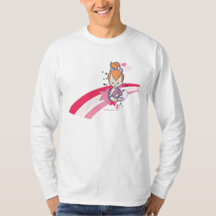 Camiseta PEBBLES™ no arco-íris rosa