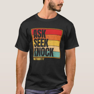 Camiseta Peça Busque Bata Mateus 7 7 Cristãos Homens Mulher