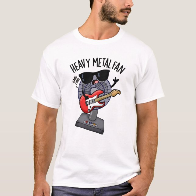 Camiseta Peça de Música Engraçada Com Ventilador Heavy Meta (Frente)