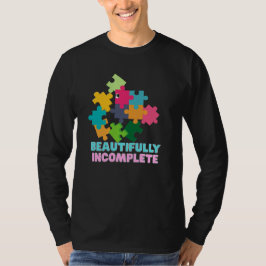 Camiseta Peça de Puzzle Colorida Maravilhosamente Incomplet