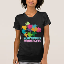 Camiseta Peça de Puzzle Colorida Maravilhosamente Incomplet