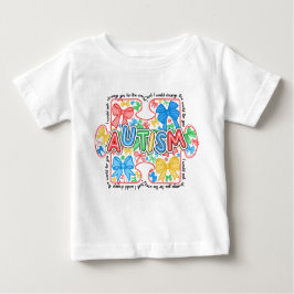 Camiseta Peça de Puzzle do Conhecimento do Autismo com Laço