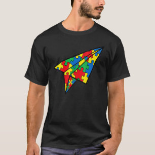 Camiseta Peça de Quebra-Cabeça de Avião de Papel Conscienti