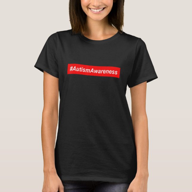 Camiseta Peça de Quebra-Cabeça de Consciencialização do Aut (Frente)