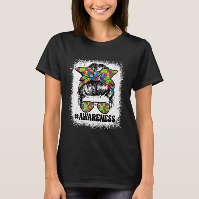Camiseta Peça de Quebra-cabeça de Consciencialização do Aut (Frente)