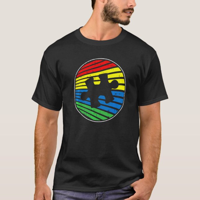 Camiseta Peça de Quebra-cabeça de Conscientização do Autism (Frente)