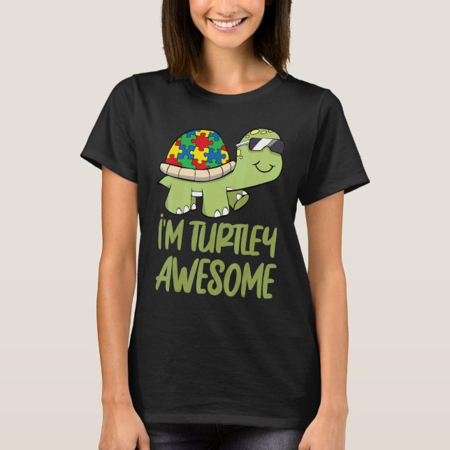 Camiseta Peça de Quebra-Cabeça de Conscientização sobre Aut (Frente)