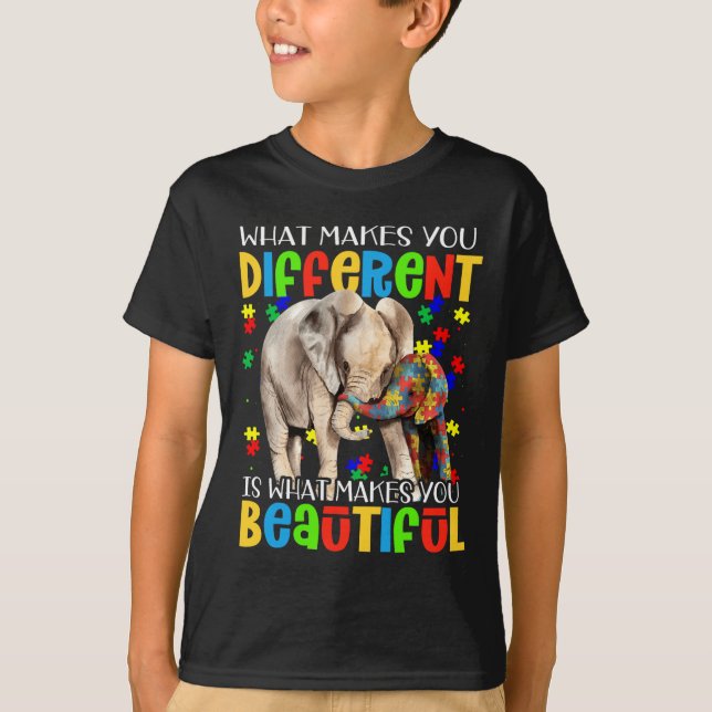 Camiseta Peça de Quebra-Cabeça de Conscientização sobre Aut (Frente)