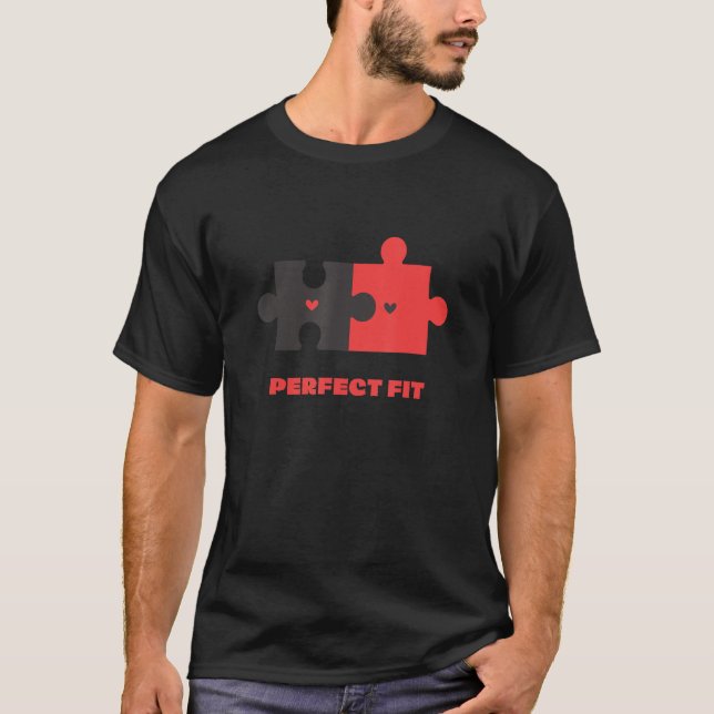 Camiseta Peça de Quebra-cabeça para Casais e Bestamigos 2 (Frente)